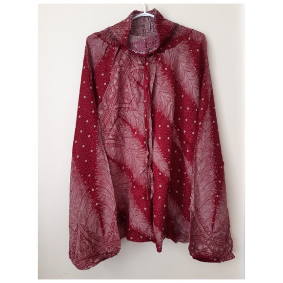 (A4)100% Rayon Harem Pants w/ Feather Print